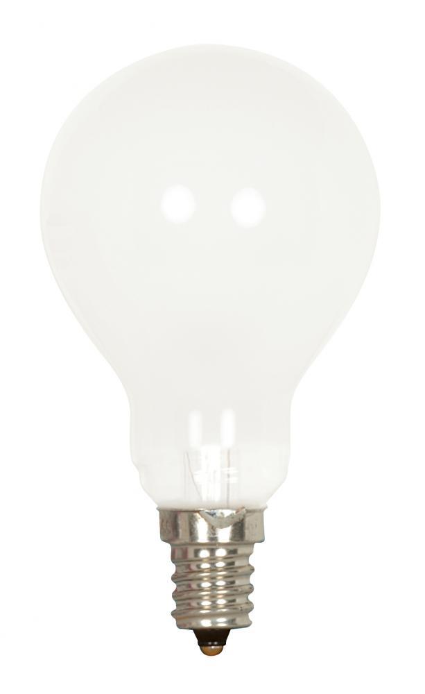 40 Watt A15 Incandescent; Frost; Appliance Lamp; 1000 Average rated hours; 420 Lumens; Candelabra