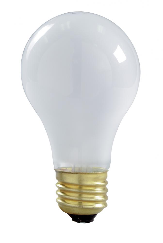 100 Watt A19 Incandescent; Frost; 2000 Average rated hours; 1200 Lumens; Med Left Hand Thread LHT