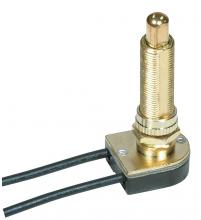 Satco Products Inc. 80/1409 - On-Off Metal Push Switch; 1-1/2" Metal Bushing; Single Circuit; 6A-125V, 3A-250V Rating; 6"