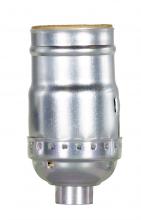 Satco Products Inc. 80/1563 - Standard Keyless Socket; 1/8 IPS; Aluminum; Nickel Finish; 660W; 250V; Push-In Terminal; With Strain