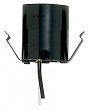 Satco Products Inc. 80/1645 - Snap-In Socket For 3-1/4"- 4" Holders; 12" AWM B/W Leads 125C; 1-1/2" Height;