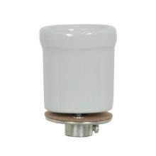Satco Products Inc. 80/1682 - Keyless Porcelain Beaded Body Socket With Flange And 1/8 IP Cap; Glazed; 660W; 250V