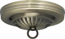 Satco Products Inc. 90/053 - Ribbed Canopy Kit; Antique Brass Finish; 5" Diameter; 7/16" Center Hole; 2-8/32 Bar Holes;