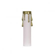 Satco Products Inc. 90/1509 - Plastic Drip Candle Cover; White Plastic With Gold Drip; 13/16" Inside Diameter; 7/8"