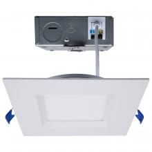 Satco Products Inc. S11873 - 15 Watt LED Low Profile Regress Baffle Downlight; 6 Inch; Remote Driver; CCT Selectable; Square