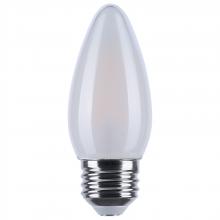 Satco Products Inc. S12160 - 4.5 Watt LED B11; 3000K-2000K Warm Dimming; Medium Base; Frost Finish