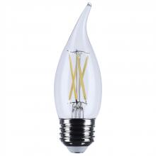 Satco Products Inc. S12512 - 5.5 Watt CA10 LED; Medium Base; Clear; 3000K CCT; 120 Volt