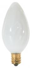 Satco Products Inc. S2772 - 25 Watt F10 Incandescent; White; 1500 Average rated hours; 185 Lumens; Candelabra base; 120 Volt;