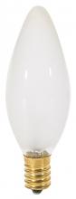 Satco Products Inc. S3380 - 25 Watt BA9 1/2 Incandescent; Frost; 1500 Average rated hours; 220 Lumens; European base; 120 Volt