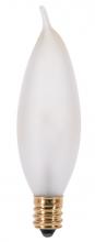 Satco Products Inc. S3777 - 15 Watt CA8 Incandescent; Frost; 1500 Average rated hours; 95 Lumens; Candelabra base; 120 Volt;