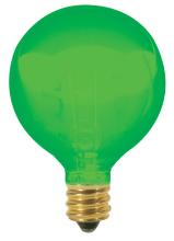 Satco Products Inc. S3835 - 10 Watt G12 1/2 Incandescent; Transparent Green; 1500 Average rated hours; Candelabra base; 120 Volt