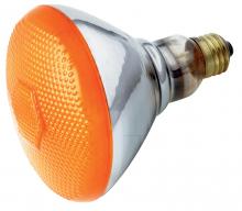 Satco Products Inc. S4425 - 100 Watt BR38 Incandescent; Amber; 2000 Average rated hours; Medium base; 120 Volt