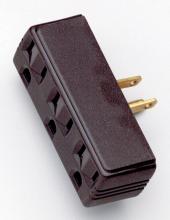Satco Products Inc. S70/547 - Triple Tap Adapter; Brown Finish