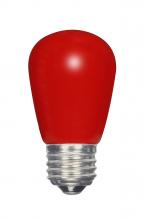 Satco Products Inc. S9170 - 1.4 Watt LED; S14; Ceramic Red; Medium base; 120 Volt; Carded