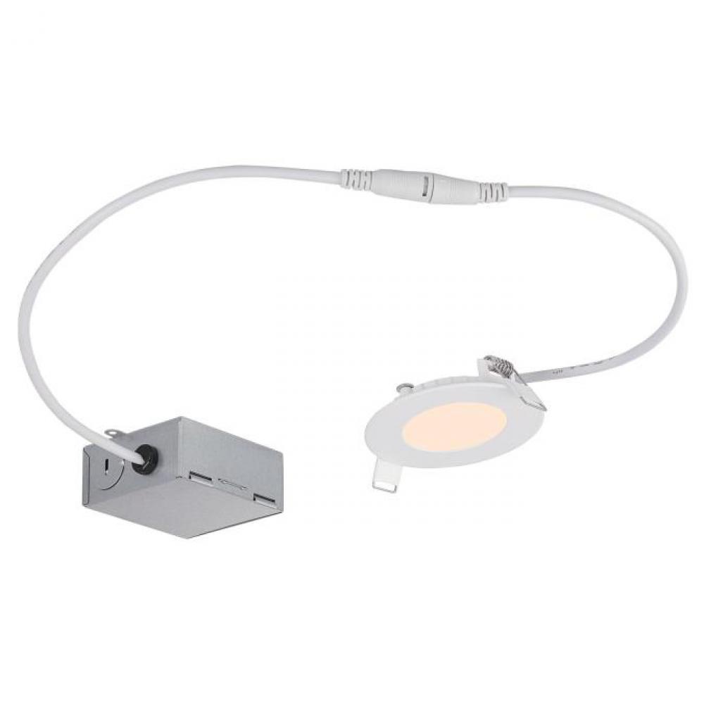 7W Slim Recessed LED Downlight 3" Dimmable 2700K, 120 Volt, Box