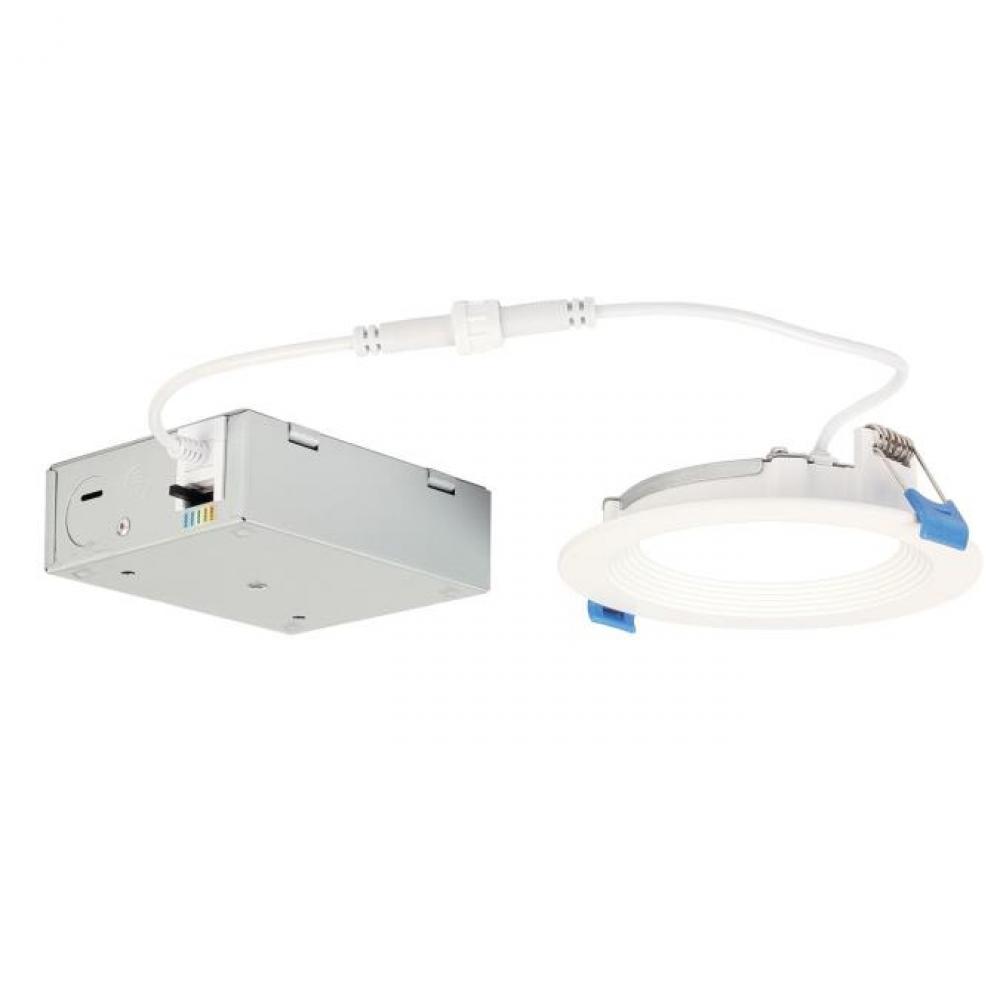 10W Stepped Baffle Slim Recessed LED Downlight with Color Temperature Selection 4 in. Dimmable