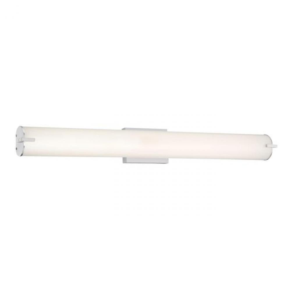 30W 1 Light LED Wall Fixture with Color Temperature Selection Brushed Nickel Finish Frosted Acrylic