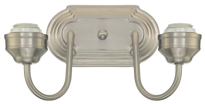 2 Light Wall Fixture Brushed Nickel Finish