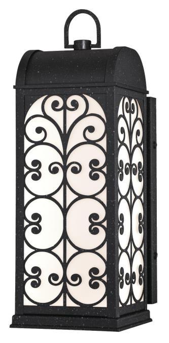 LED Wall Fixture Textured Iron Finish Frosted Glass