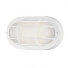 Westinghouse 6113600 - Dimmable LED Wall Fixture Textured White Finish White Glass Lens