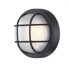 Westinghouse 6114000 - Dimmable LED Wall Fixture Textured Black Finish White Glass Lens
