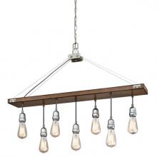 Westinghouse 6351500 - 7 Light Chandelier Barnwood Finish with Galvanized Steel Accents