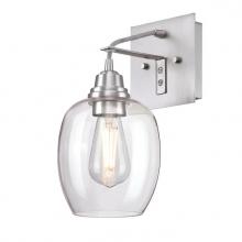 Westinghouse 6574000 - 1 Light Wall Fixture Brushed Aluminum Finish Clear Glass