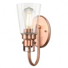 Westinghouse 6574600 - 1 Light Wall Fixture Washed Copper Finish Clear Seeded Glass