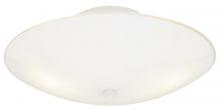 Westinghouse 6624200 - 13 in. 2 Light Semi-Flush White Finish White Glass