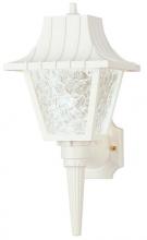 Westinghouse 6694600 - Polycarbonate Wall Fixture with Removable Tail White Finish Clear Textured Acrylic Lens
