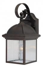 Westinghouse 6939500 - 1 Light Wall Lantern Textured Rust Patina Finish on Cast Aluminum with Clear Seeded Glass Panels