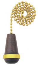 Westinghouse 7700800 - Walnut Wooden Cone Polished Brass Finish