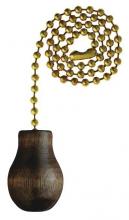 Westinghouse 7701300 - Walnut Wooden Knob Polished Brass Finish