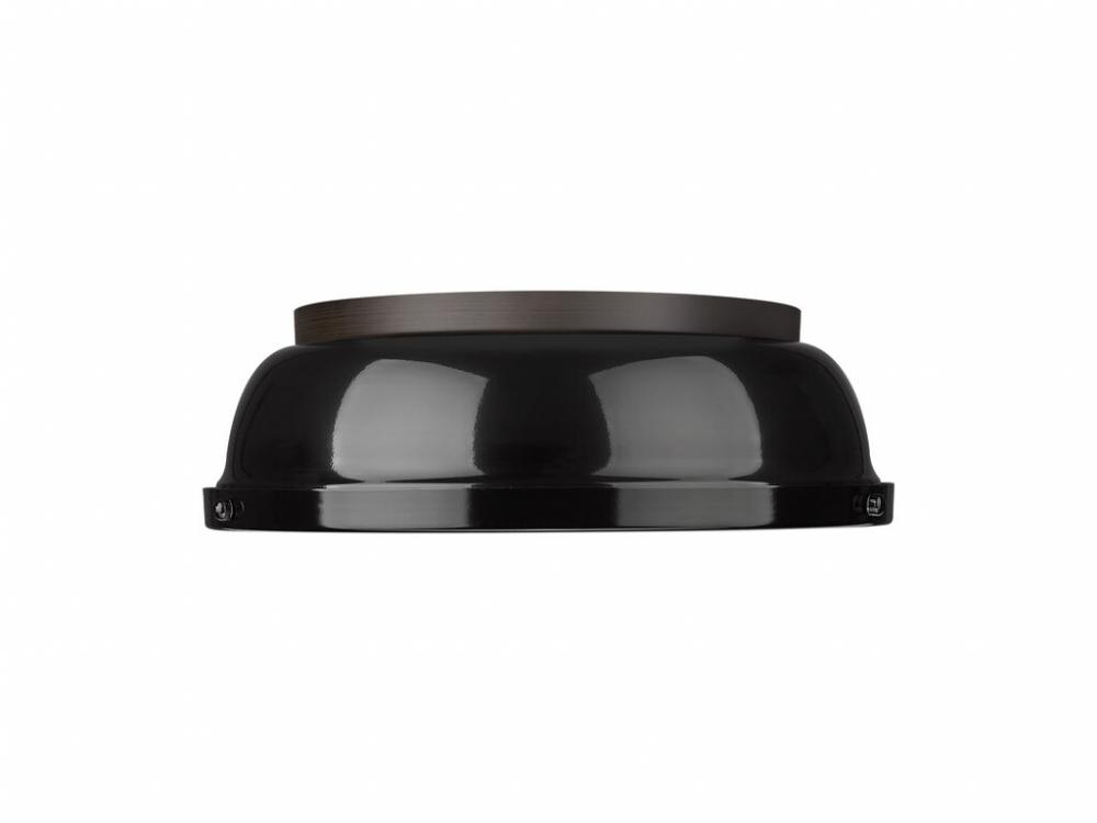 Duncan 3-Light Bath Vanity in Rubbed Bronze with Matte Navy
