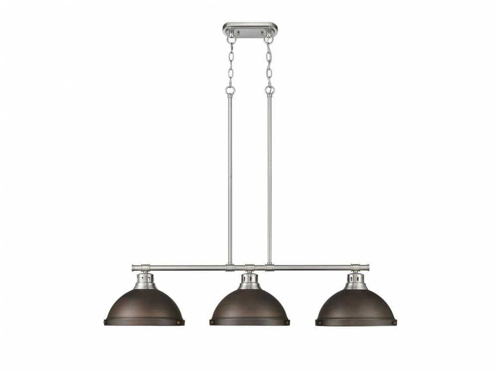 Duncan Small Pendant with Rod in Pewter with Matte White