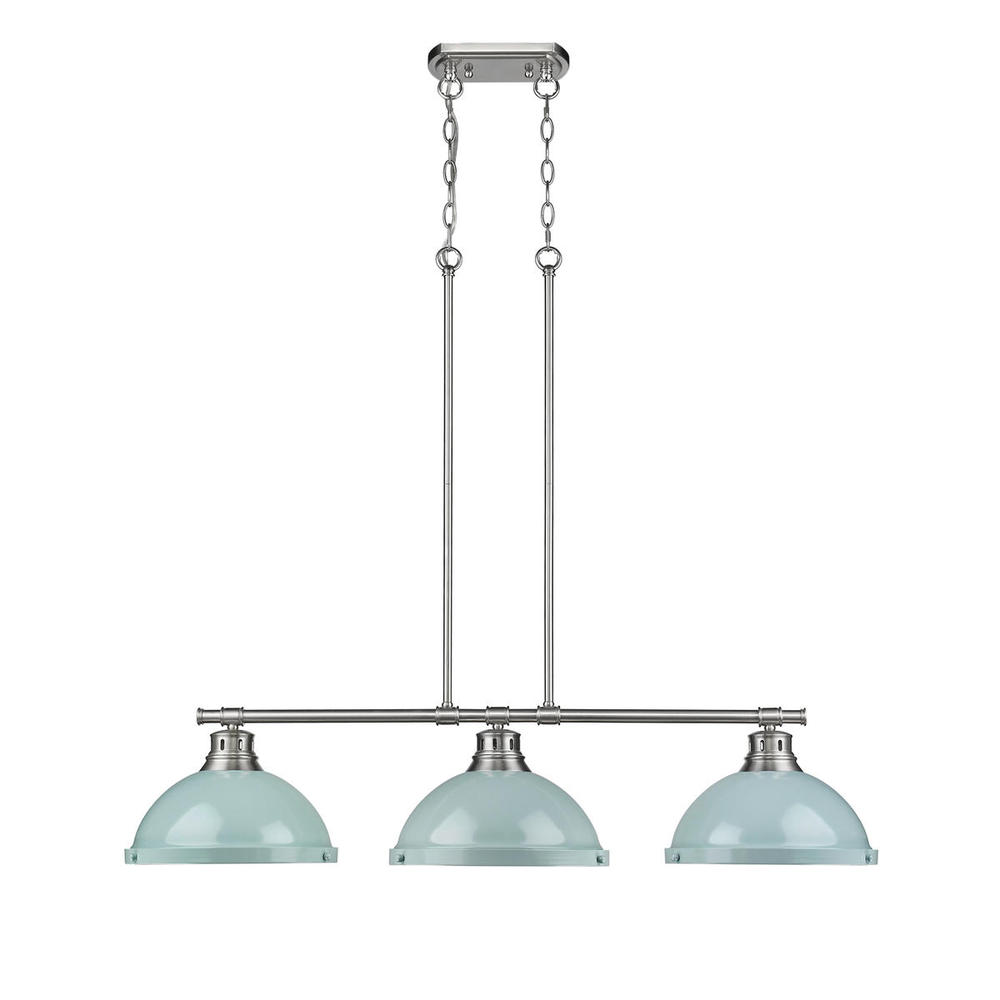 Duncan Small Pendant with Rod in Rubbed Bronze with Aged Brass