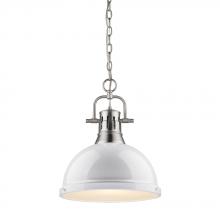 Golden 3602-L PW-WH - 1 Light Pendant with Chain