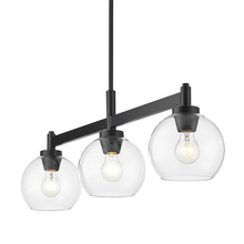 Golden 4855-3LP BLK-CLR - Linear Pendant