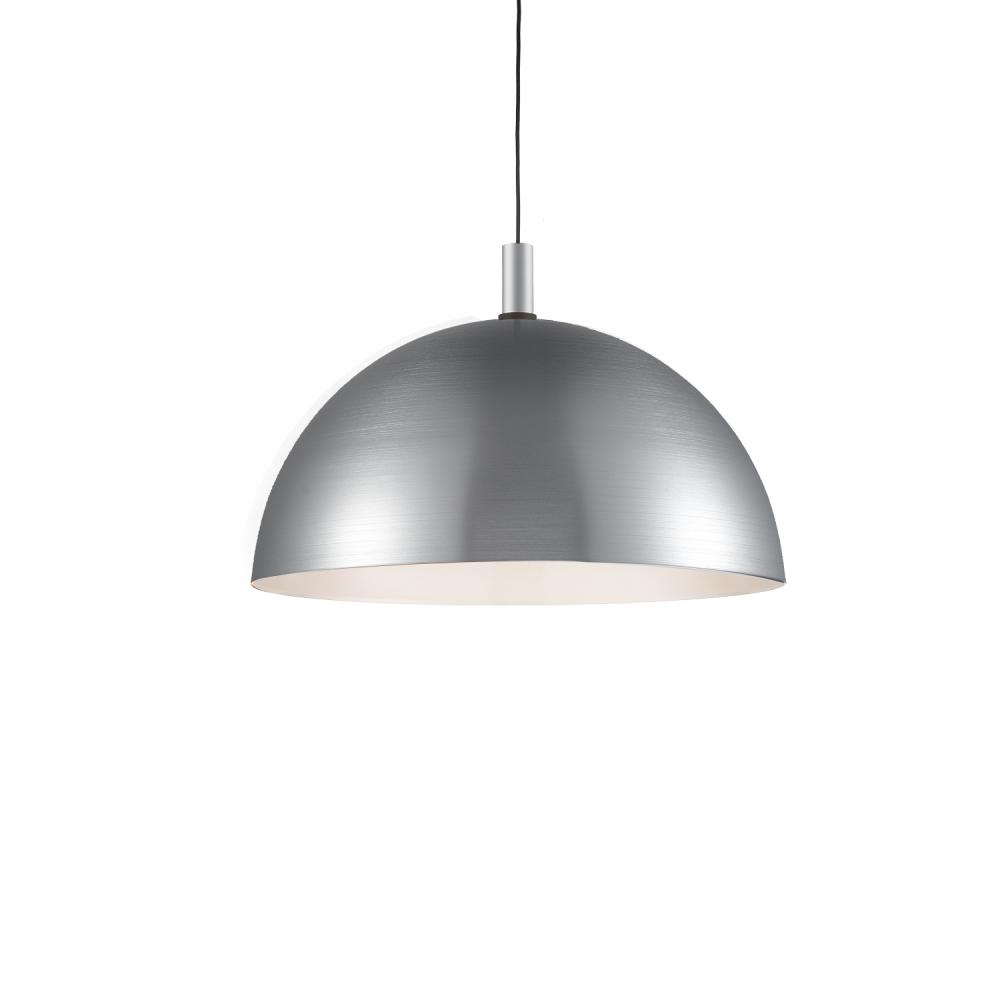 Archibald 32-in Brushed Nickel With Black Detail 1 Light Pendant