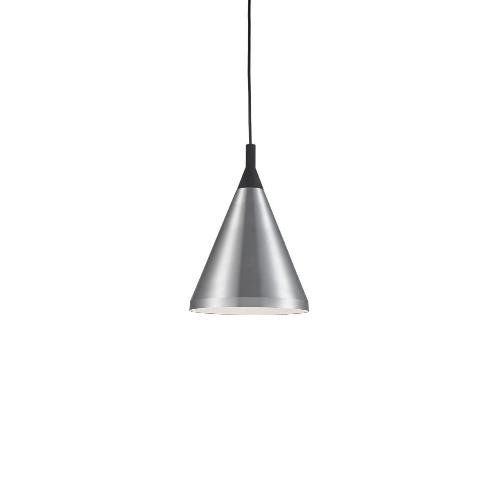 Dorothy 10-in Brushed Nickel With Black Detail 1 Light Pendant