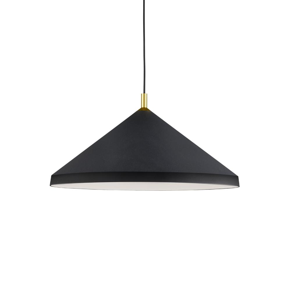 Dorothy 26-in Black With Gold Detail 1 Light Pendant