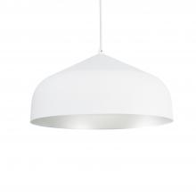 Kuzco Lighting Inc 49117-WH/SV - Helena 17-in White/Silver 1 Light Pendant