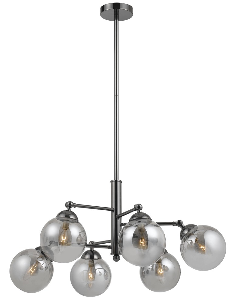 40W X 6 Prato Metal/Glass 6 Lights Chandelier