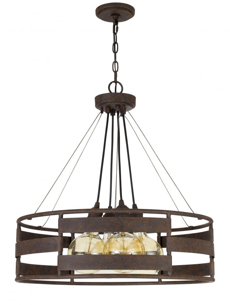 60W x 4 Rochefort metal chandelier (Edison bulbs shown ARE included)