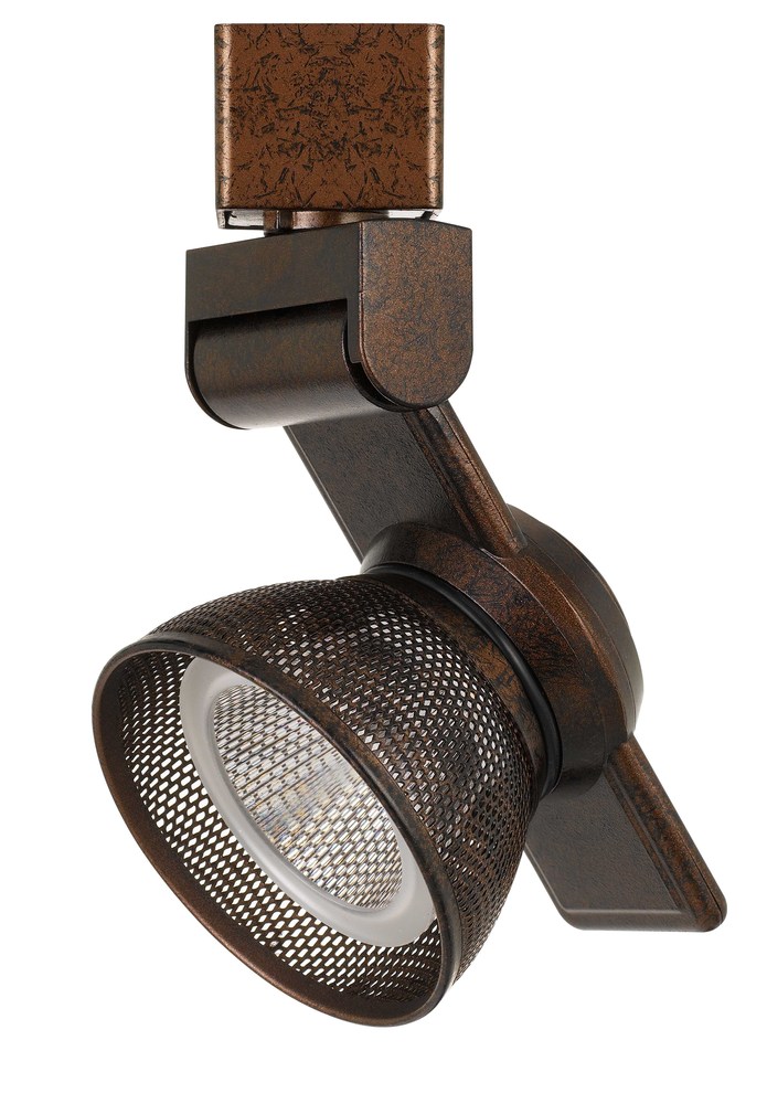6" Height Metal Track Head in Rust Finish