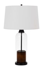 CAL Lighting BO-2862TB - Bron 150W 3 Way Pine Wood/Glass Table Lamp