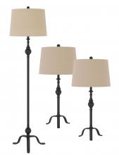 CAL Lighting BO-2985-3 - 3 pcs package. 2 pcs of 150W 3 way metal table lamps. 1 pc of 150W 3 way adjustable metal