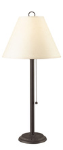 CAL Lighting BO-904TB-OW - 75W Candlestick Table Lamp W/Pull Chain Switch