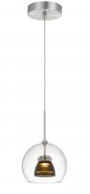 CAL Lighting UP-335-CL-SMOCL - Integrated dimmable LED glass mini pendant light. 6W, 450 lumen, 3000K