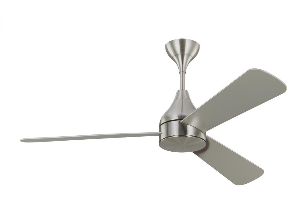 Streaming Smart 52" Dimmable Indoor/Outdoor Integrated LED Brushed Steel Ceiling Fan